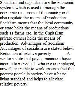 Socialism vs. Capitalism